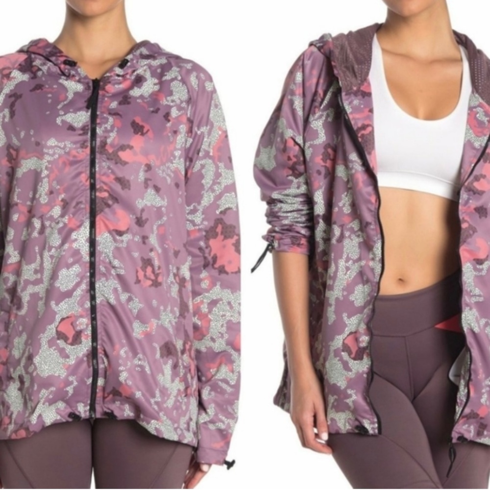 Maaji Activewear Hooded Windbreaker Full Zip Magical Protective Jacket Size‎ S
